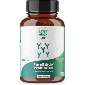 PureBifido Probiotics with 5 Strains of Bifidobacteria for Seeding Gut Microbiome and Boosting Your Gut Health, 30 Servings, HMO-Prebiotic Responding Strains in Saudi Arabia