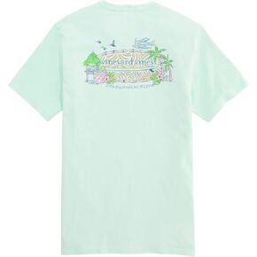 Vineyard Vines Men's Beach Bar Surfboard Logo Short-Sleeve Pocket Tee in Kuwait