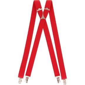 RANGER Slim Suspenders for Men - 1" Wide Y-Back with 4 Clips | Lightweight Elastic Braces | 51" Adjustable | Made in Europe in Saudi Arabia