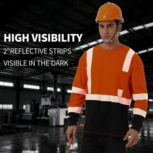 قمصان FR للرجال 6 أوقية Hi Vis قمصان مقاومة للحريق مقاومة للهب بأكمام طويلة قميص لحام قطني عالي الوضوح CAT2 in Kuwait