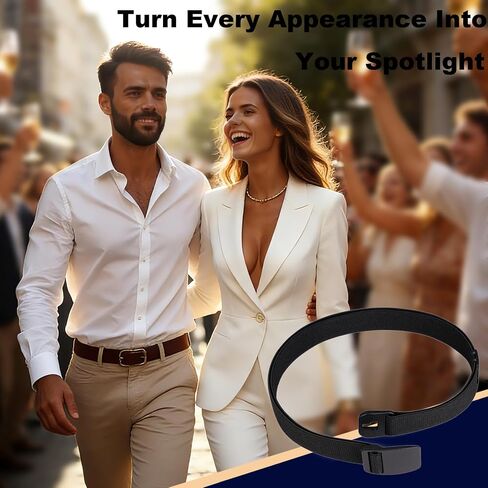 Shirt Stays for Men, No Sock Clips Belt Shirt Stay, 1.2-Inch Wide Skin-Friendly Elastic, Adjustable Waist 30–60 Inches, Keeps Shirts Tucked All Day, Discreet for Work & Uniform in Saudi Arabia
