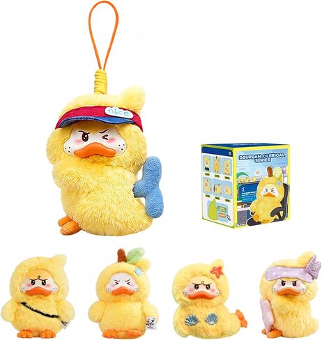 Dumia Urban Subordinate Series Plush Blind Box-Vinyl Plush Pendant Keychain with Lanyard, Mystery Animal Collectible Toy, Bag Charm for Holiday Birthday Gift, Single Box in Kuwait