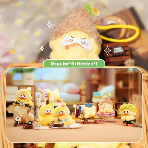 Dumia Urban Subordinate Series Plush Blind Box-Vinyl Plush Pendant Keychain with Lanyard, Mystery Animal Collectible Toy, Bag Charm for Holiday Birthday Gift, Single Box in Kuwait
