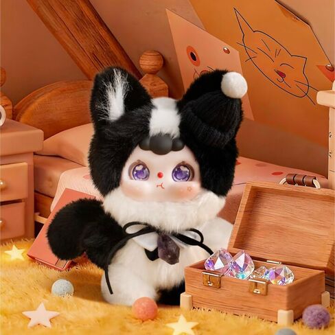 سلسلة DOUBAO Lucky Meow Tales من سلسلة المفاتيح الفاخرة اللطيفة (1 من 9 أنماط محتملة) DOOBO حلقة مفاتيح هدايا عيد ميلاد قابلة للتجميع (V5-1Pc Blind Box) in Kuwait