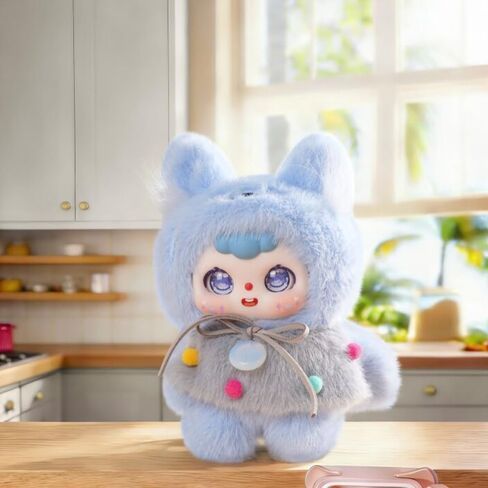 سلسلة DOUBAO Lucky Meow Tales من سلسلة المفاتيح الفاخرة اللطيفة (1 من 9 أنماط محتملة) DOOBO حلقة مفاتيح هدايا عيد ميلاد قابلة للتجميع (V5-1Pc Blind Box) in Kuwait