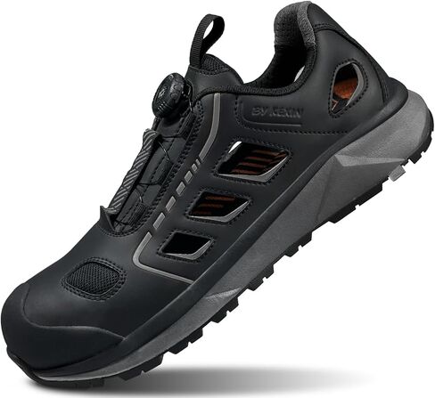 Safety Shoes, Durable Quick Lace Safety Sneakers ESD Certified, Lightweight Aluminum Toe, Equal Safety as Steel Toe, Non Slip, Breathable Work Shoes Ideal for Warehouse Workshop Logistics in Saudi Arabia