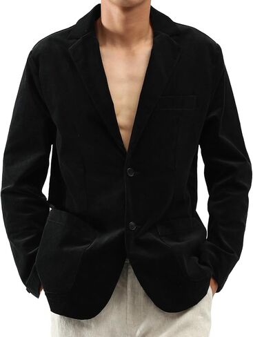 Corduroy Jacket Men Slim Fit Blazer for Men Vintage Cotton Blend Sport Coat for Office Wedding Casual Formal Outdoor in Saudi Arabia