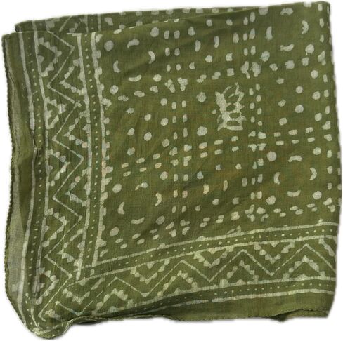 100% Cotton Bandana for Women – Soft Handmade Print Head Scarf, Square Hair Wrap, Lightweight Neck Scarf, Vintage Printed Headband, Multi-Purpose Hair Accessory for Daily Wear, Travel & Styling in Kuwait