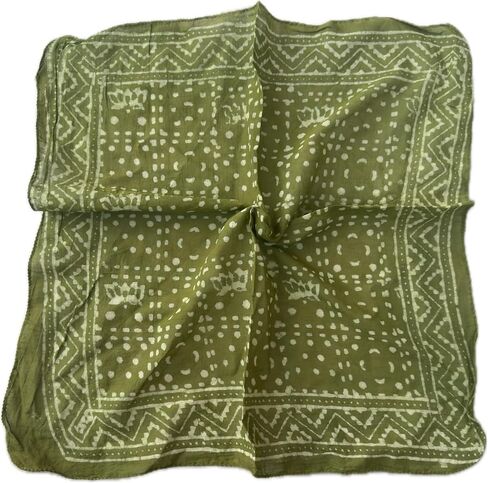 100% Cotton Bandana for Women – Soft Handmade Print Head Scarf, Square Hair Wrap, Lightweight Neck Scarf, Vintage Printed Headband, Multi-Purpose Hair Accessory for Daily Wear, Travel & Styling in Kuwait