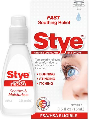 Stye Sterile Lubricant Eye Drops, Stye Relief Eye Drops, 0.5oz in Kuwait