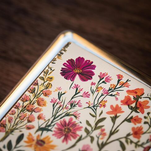 Vintage Art Deco Versatile Card & Cash Case, Slim Metal Card Holder with Floral Pattern, Portable Hard Shell Wallet for Cards/Cash/ID in Saudi Arabia