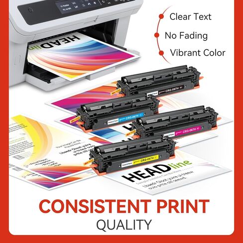 067H 067 Toner Cartridge 4 Pack Set Replacement for Canon 067 067H High Yield, Compatible with Canon Color imageCLASS MF654Cdw MF652Cdw MF653Cdw MF656Cdw LBP633Cdw LBP632Cdw Printers(BK/C/Y/M) in Saudi Arabia