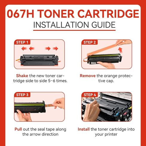 067H 067 Toner Cartridge 4 Pack Set Replacement for Canon 067 067H High Yield, Compatible with Canon Color imageCLASS MF654Cdw MF652Cdw MF653Cdw MF656Cdw LBP633Cdw LBP632Cdw Printers(BK/C/Y/M) in Saudi Arabia
