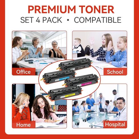 067H 067 Toner Cartridge 4 Pack Set Replacement for Canon 067 067H High Yield, Compatible with Canon Color imageCLASS MF654Cdw MF652Cdw MF653Cdw MF656Cdw LBP633Cdw LBP632Cdw Printers(BK/C/Y/M) in Saudi Arabia