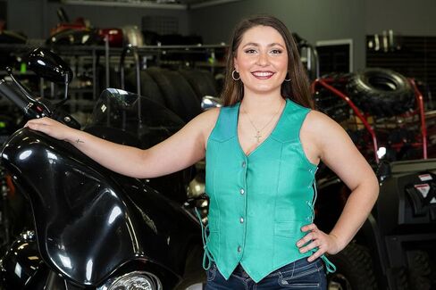 HL14501TEAL Women's Teal color side laced Leather Vest with utility Pocket for clubs, White in Saudi Arabia
