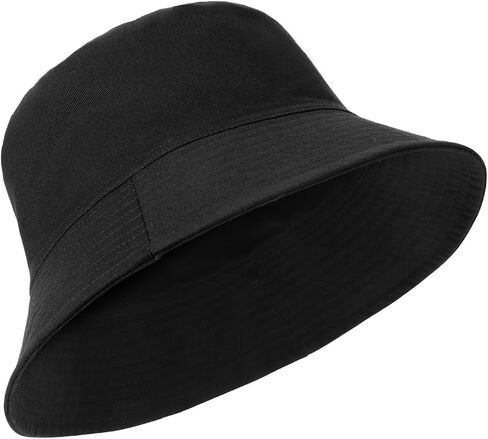 XXL Oversize Bucket Hat, Reversible Cotton Fisherman Hats, Unisex Double Side Wear Bucket Sun Hats with Chin Strap in Saudi Arabia