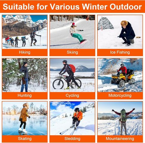 Heated Gloves for Men Women,7.4V 22.2Wh Rechargeable Heated Gloves,Full Touchscreen Waterproof Winter Gloves for Outdoor Skiing Hunting Hiking (Black, L) in Saudi Arabia