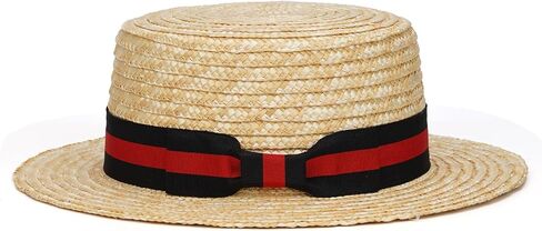 Daesan Boater Hats for Men Women Straw Skimmer Hat Wide Brim Halloween Christmas Costume in Saudi Arabia