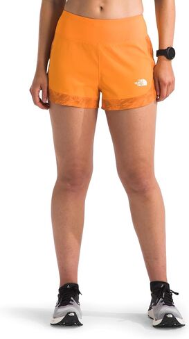 The North Face Women's Sunriser Short 2.5", XS Short, Apricot Glaze Mountain Traverse Print in Kuwait