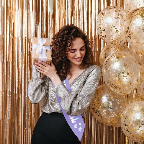 Aprince Kpop Birthday Girl Sash Glitter Accessories Purple Party Favor Supplies and Decorations for Women Happy Birthday Sash for Sweet 16 18th 21st Gifts in Saudi Arabia