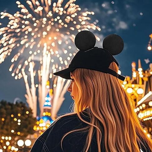6Pcs Magnetic Mouse Ears for Hats, Mouse Ears Magnetic Ears For Caps Detachable Ear Clips, Hat Accessories Decor Gift for Baseball Caps, Trucker Hats, Hoodies in Saudi Arabia