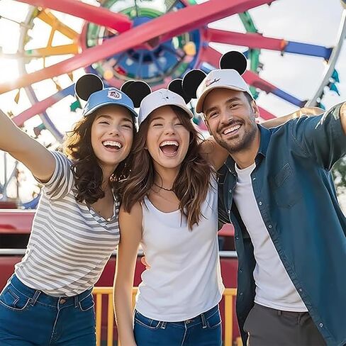 6Pcs Magnetic Mouse Ears for Hats, Mouse Ears Magnetic Ears For Caps Detachable Ear Clips, Hat Accessories Decor Gift for Baseball Caps, Trucker Hats, Hoodies in Saudi Arabia