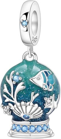 925 Sterling Silver Ocean Themed Charm - Assorted Sea Life Pendants & Beads for Bracelets in Saudi Arabia