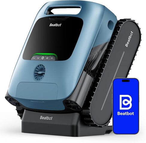 Beatbot AquaSense Pro Pool Robot, Cordless Pool Vacuum for Inground Pools, Clarifies Water, Skims Water Surface, Surface Parking, Intelligent Path Optimization, Up to 3,299 Sq.ft - Navy Blue in Kuwait