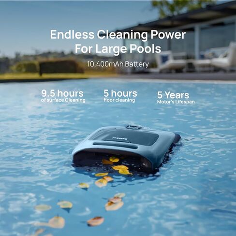 Beatbot AquaSense Pro Pool Robot, Cordless Pool Vacuum for Inground Pools, Clarifies Water, Skims Water Surface, Surface Parking, Intelligent Path Optimization, Up to 3,299 Sq.ft - Navy Blue in Kuwait