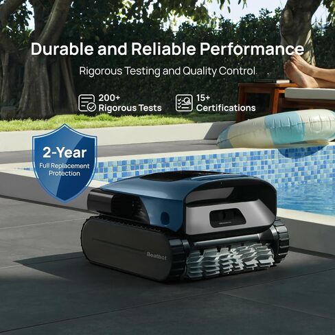 Beatbot AquaSense Pro Pool Robot, Cordless Pool Vacuum for Inground Pools, Clarifies Water, Skims Water Surface, Surface Parking, Intelligent Path Optimization, Up to 3,299 Sq.ft - Navy Blue in Kuwait