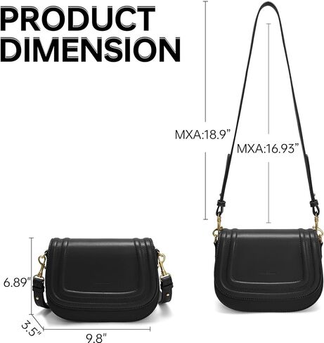 Small Shoulder Purses for Women Trendy Flap Saddle Purse Shoulder bag and Handbags with Adjustable Straps in Kuwait