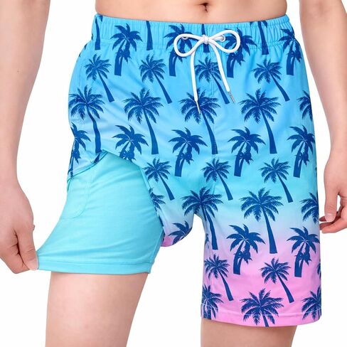 Boys Swim Trunks with Compression Liner No Mesh Anti-Chafe Big Boys Bathing Suits Quick Dry Youth Swim Shorts Size 10-18 in Saudi Arabia