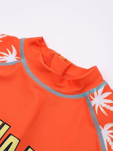 AIWUHE Toddler Boys Swimsuit One Piece Rash Guard Suits Short Sleeve Swimwear Kids UPF 50+ Bathing Suit Zip Rashguards 1-8Y in Kuwait