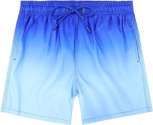 Boys Swim Trunks Gradient Quick Dry Beach Shorts Elastic Waist with Drawstring 5-14 Years in Saudi Arabia