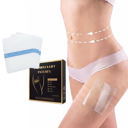Body Lift Tape To Smooth Wrinkles & Hide Sagging Skinto- Allergy free material PU Film Lifting Patches for Legs/Arms/Abdomen/Hips & Chest Invisible Physical Lifting to Perfect Body Shape 24PCS in Kuwait