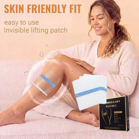 Body Lift Tape To Smooth Wrinkles & Hide Sagging Skinto- Allergy free material PU Film Lifting Patches for Legs/Arms/Abdomen/Hips & Chest Invisible Physical Lifting to Perfect Body Shape 24PCS in Kuwait