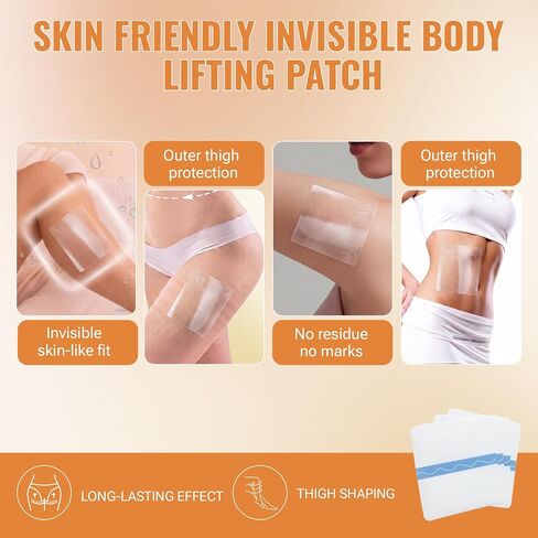 Body Lift Tape To Smooth Wrinkles & Hide Sagging Skinto- Allergy free material PU Film Lifting Patches for Legs/Arms/Abdomen/Hips & Chest Invisible Physical Lifting to Perfect Body Shape 24PCS in Kuwait