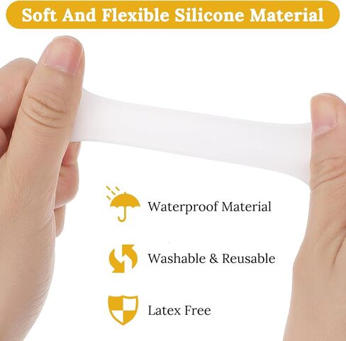 Silicone Toe Sleeves 16 Pack, Gel Toe Protectors & Corn Cushions for Women Men, Soft Toes Tube Pads for Foot Pain Relief, Calluses, Blisters, Bunions, Hammertoe, Toenail Loss, 4 Sizes in Kuwait