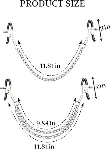 2 PCS Body Clamps Chain, Stainless Steel Non-piercing Adjustable Body Clamps, Body Clip Chains for Women in Saudi Arabia