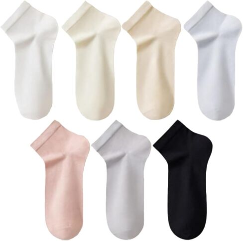 7pairs Women's Lightweight Mulberry Silk Short Socks Summer Cool,Breathable&Comfortable Daily Wear in Saudi Arabia