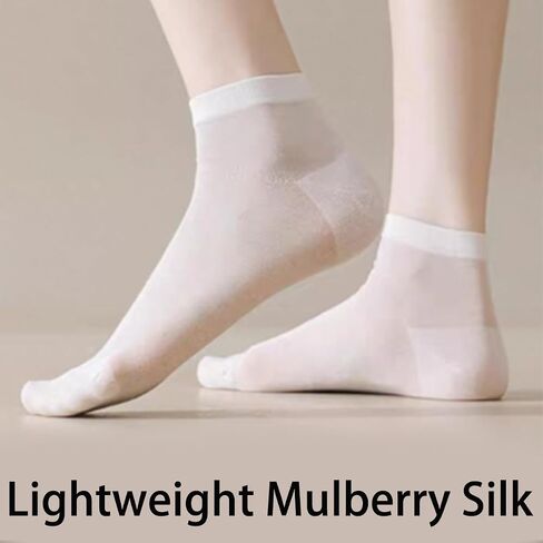7pairs Women's Lightweight Mulberry Silk Short Socks Summer Cool,Breathable&Comfortable Daily Wear in Saudi Arabia