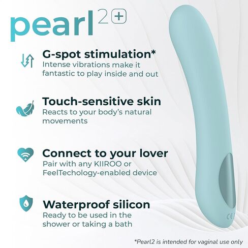 KIIROO Pearl 2+ Vibrator for Women – App-Connected Silicone Sex Vibrator with Touch Sensors and Rechargeable Battery in Saudi Arabia