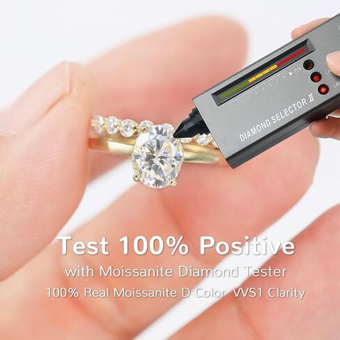 3CT Moissanite Wedding Ring Set for Women D Color VVS1 Bridal Set Wedding Bands S925 Sterling Silver with 9K Gold Plated Genuine Moissanite Engagement Promise Rings for Her Size 8 in Saudi Arabia