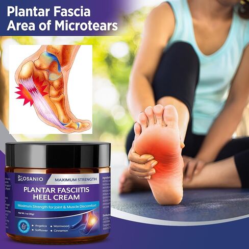 Plantar Fasciitis Relief Cream - Heel Discomfort Relief for Plantar Fasciitis, Foot, Knee, Hands, Legs - Natural Herbal Concentrate Formula in Kuwait