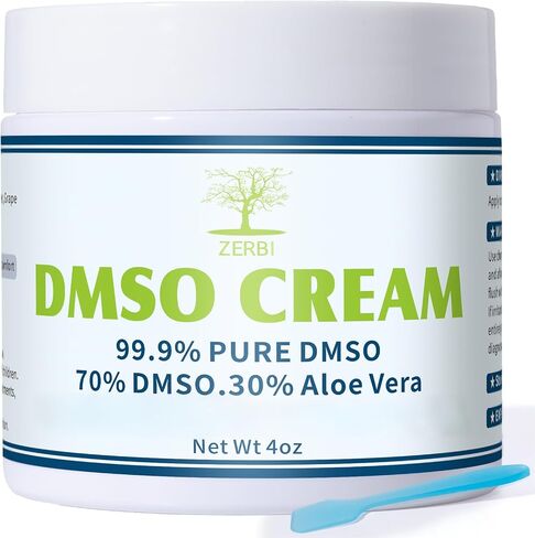 DMSO Cream, 99.9% Pure Pharmaceutical Grade, DMSO & Aloe Vera, Non-greasy Texture, 4 oz in Saudi Arabia
