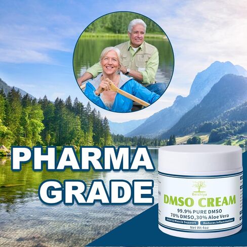 DMSO Cream, 99.9% Pure Pharmaceutical Grade, DMSO & Aloe Vera, Non-greasy Texture, 4 oz in Saudi Arabia