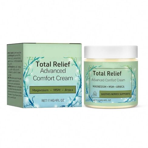 Total Relief Advanced Magnesium Cream-Joint Relief Cream with Magnesium,MSM & Arnica – Fast Absorbing,Non-Greasy Topical for Everyday Joint & Muscle Comfort，4Fl Oz in Saudi Arabia