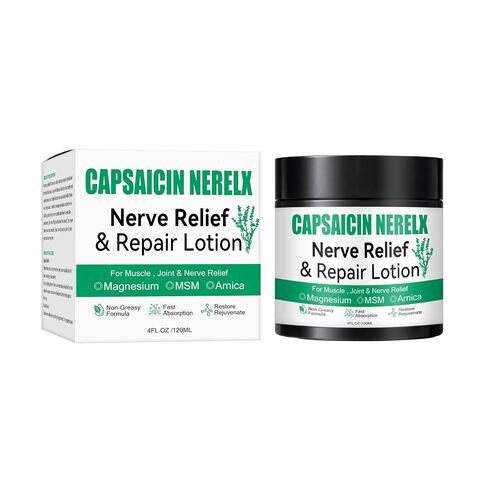 Capsacin Nerve Total Relief Cream with Arnica, Menthol, MSM and Glucosamine for Body Joint Areas, Feet, Hands, Legs, Muscles, Joints, and Waist, 100g in Saudi Arabia