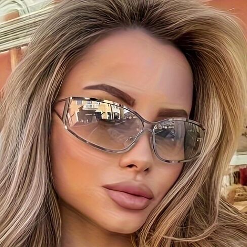 Trendy Silver Glasses for Women – High-End Fashion Eyewear with Elegant Design, Lightweight & Stylish for Daily Wear in Kuwait
