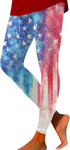 American Flag Leggings for Women High Waisted Legging 4Th of July Outfits Patriotic Printed Stretch Yoga Pants in Saudi Arabia